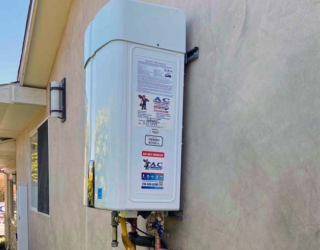 tankless water heater installation